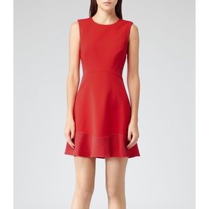 Reiss Toluca Textured Fit And Flare Dress